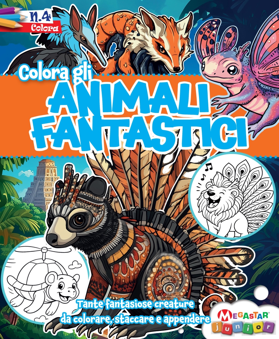 Copertina Animali Fantastici da Colorare n.4