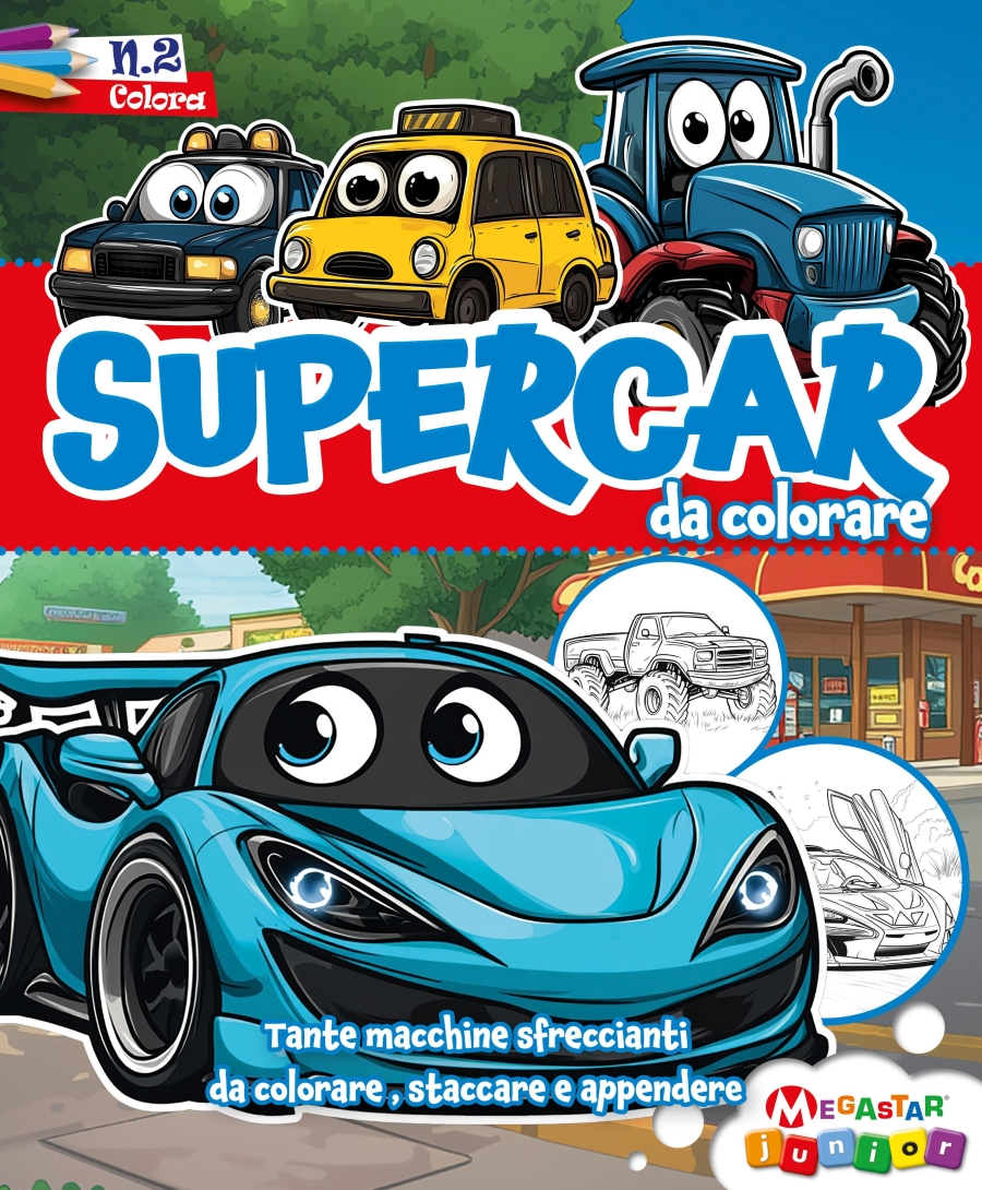 Copertina Supercar da Colorare n.2