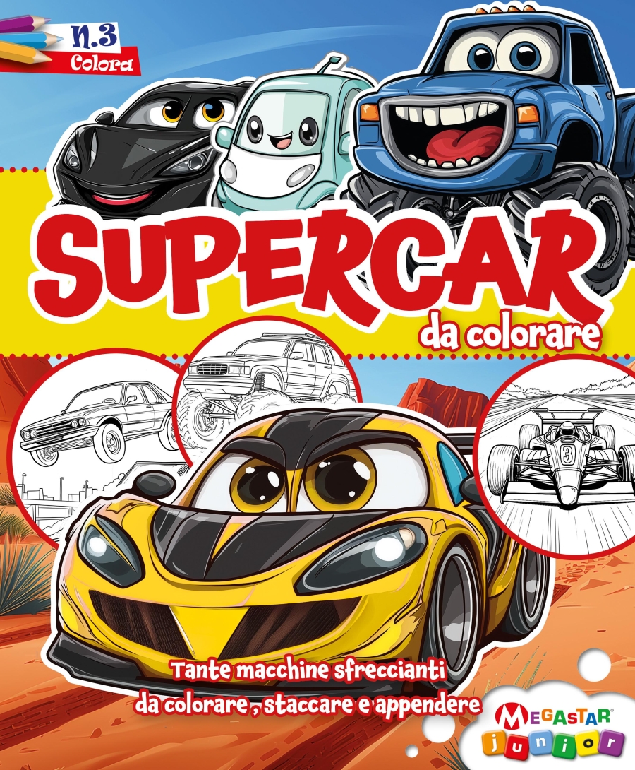 Copertina Supercar da Colorare n.3