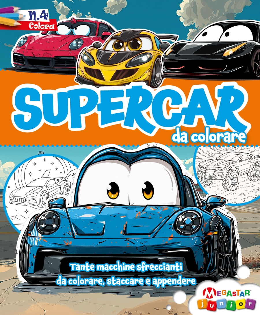 Copertina Supercar da Colorare n.4