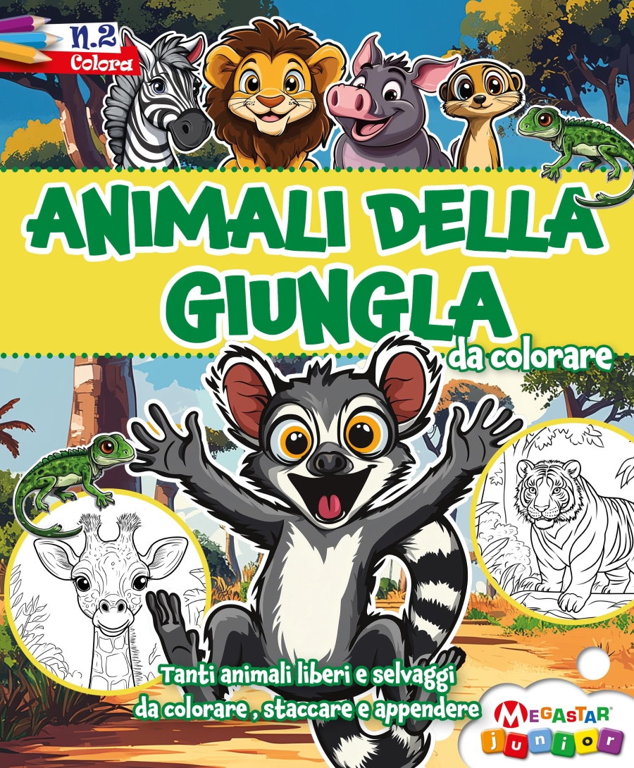 Copertina Animali della Giungla da Colorare n.2
