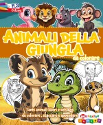 Copertina rivista Animali della Giungla da Colorare