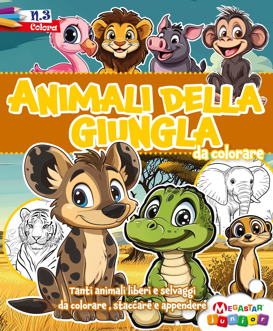 Copertina Animali della Giungla da Colorare n.3