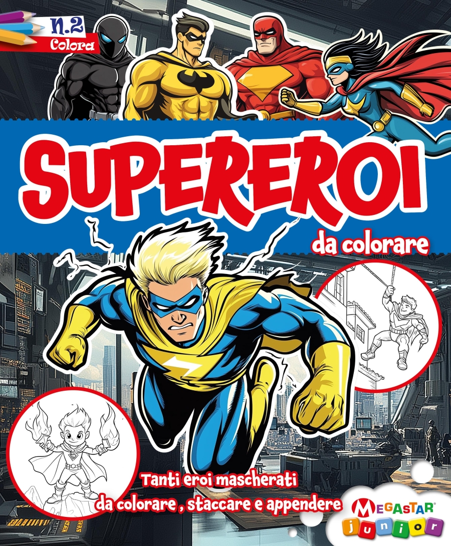 Copertina Supereroi da Colorare n.2