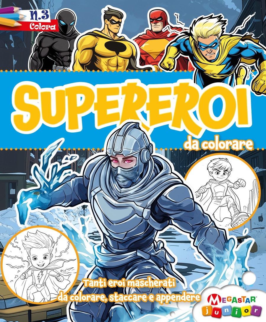 Copertina Supereroi da Colorare n.3