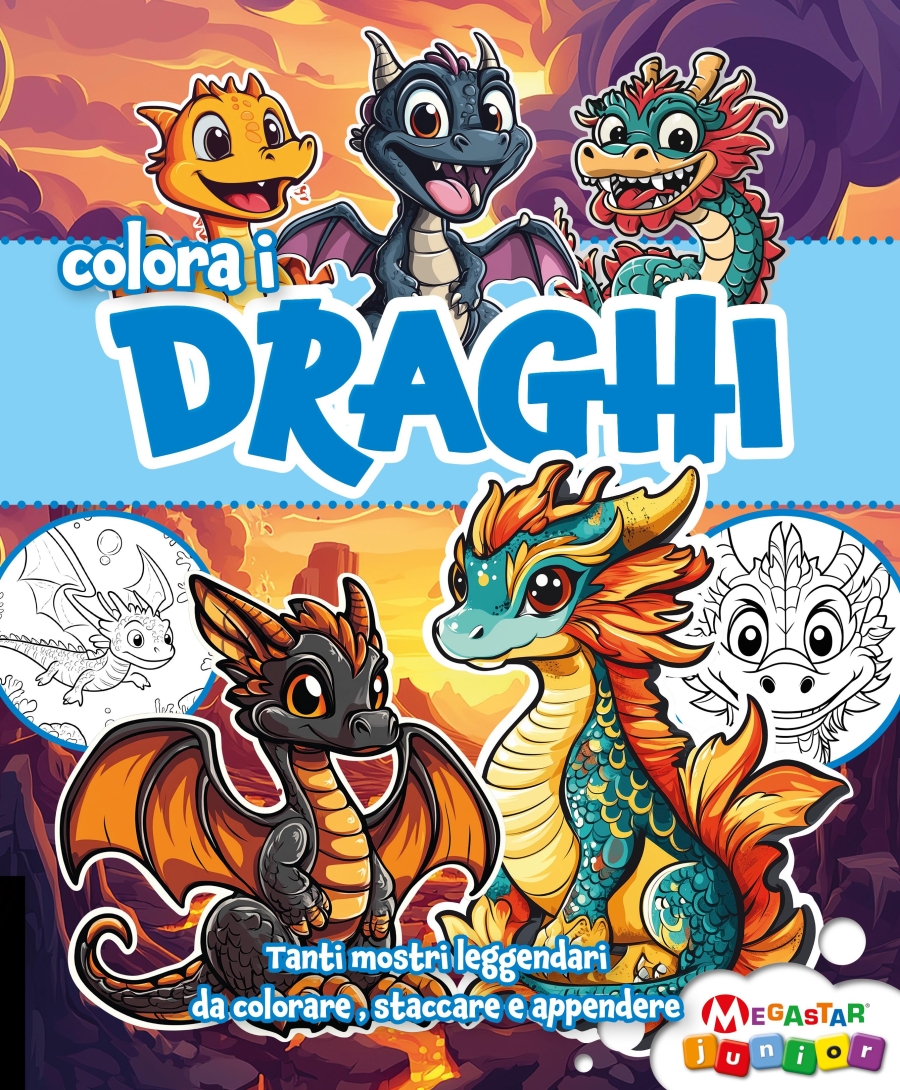 Copertina Draghi da Colorare n.2