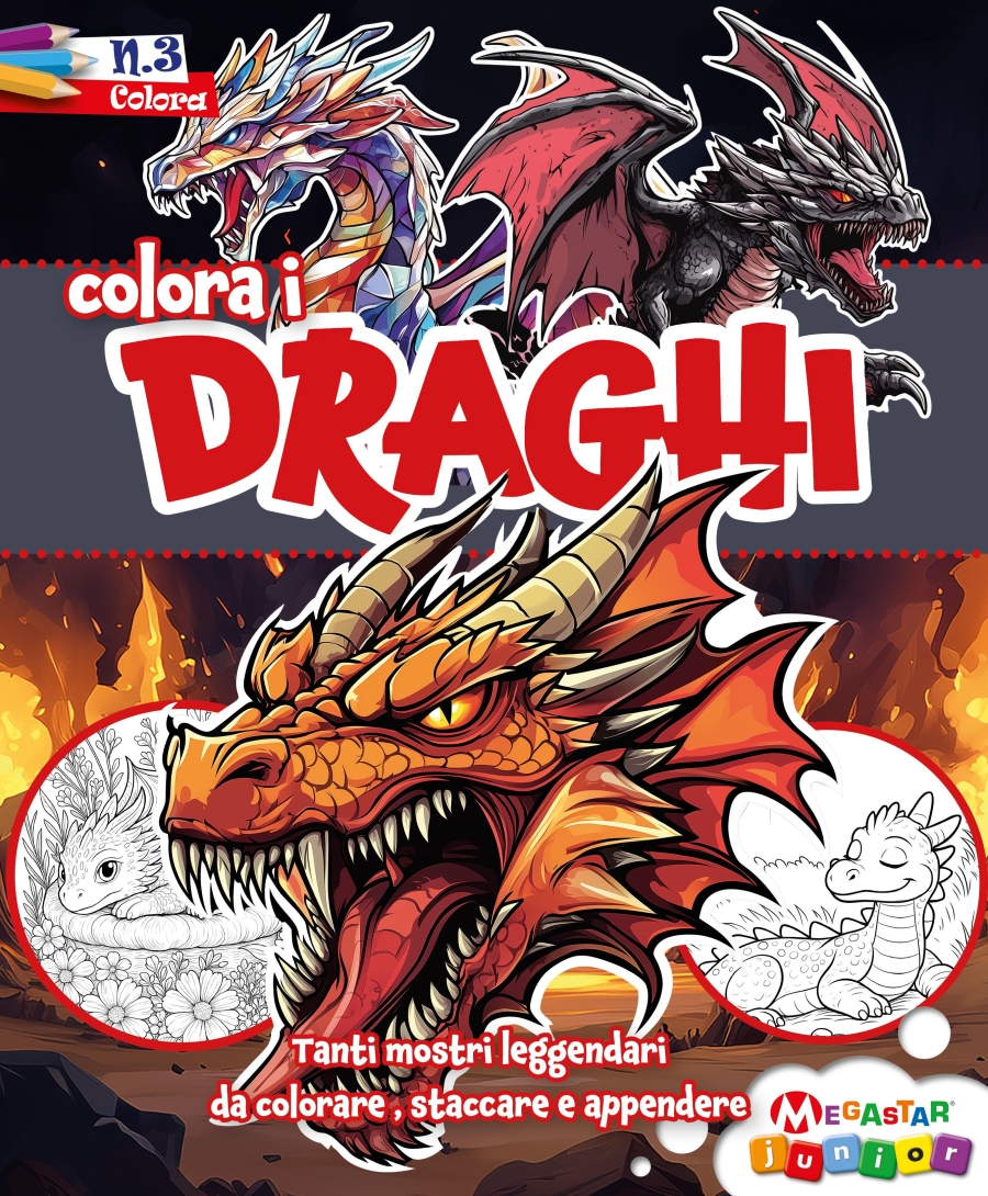 Copertina Draghi da Colorare n.3