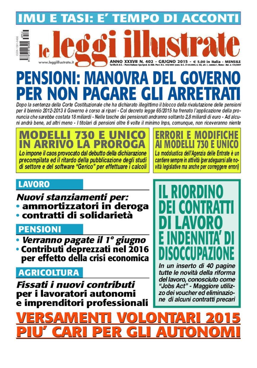 Copertina Leggi Illustrate n.402