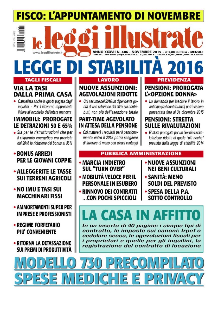 Copertina Leggi Illustrate n.406