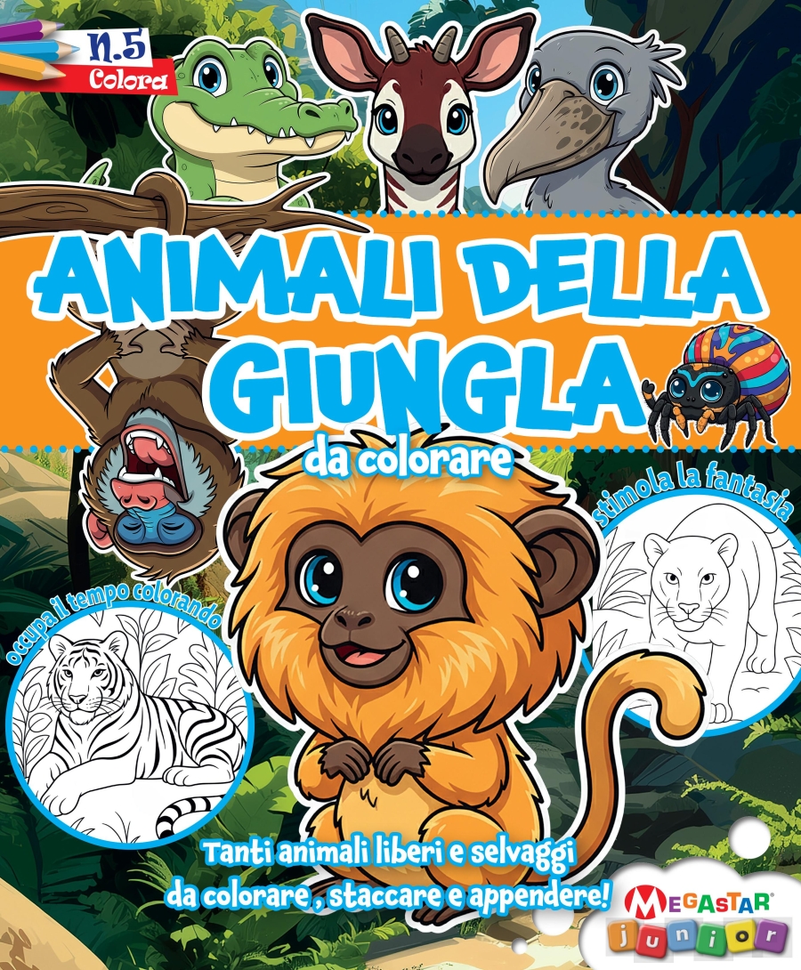 Copertina Animali della Giungla da Colorare n.5