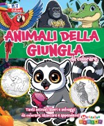 Copertina rivista Animali della Giungla da Colorare