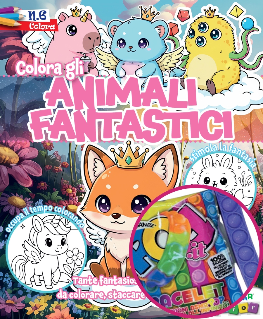 Copertina Animali Fantastici da Colorare n.6