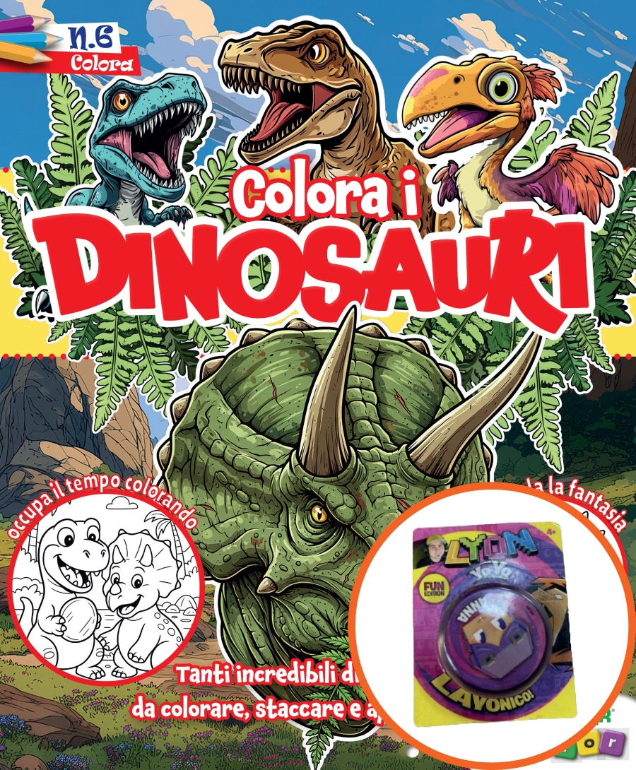 Copertina Dinosauri da Colorare n.6