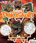 Copertina rivista Dinosauri da Colorare