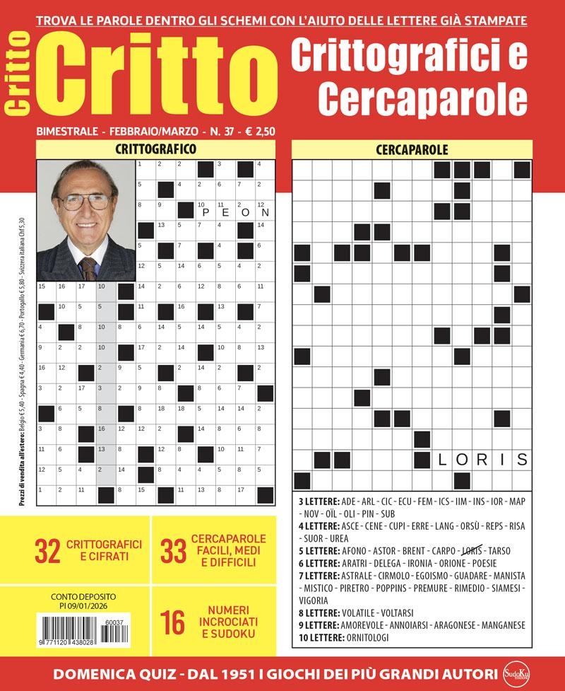 Copertina Crittografici e Cercaparole n.37