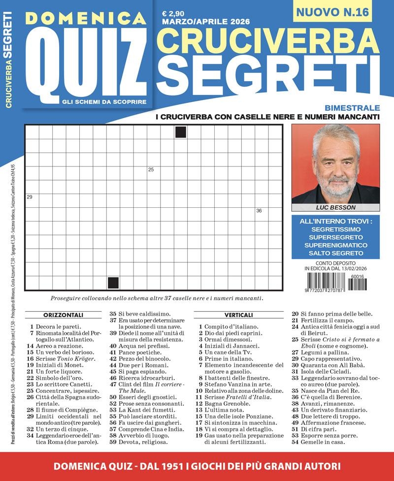 Copertina Cruciverba Segreti n.16