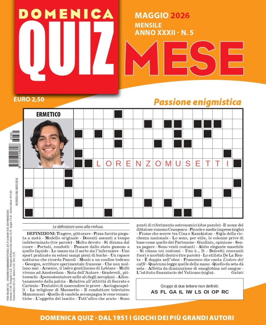 Copertina Quiz Mese n.365
