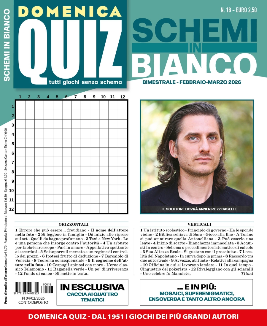 Copertina Schemi in Bianco n.18