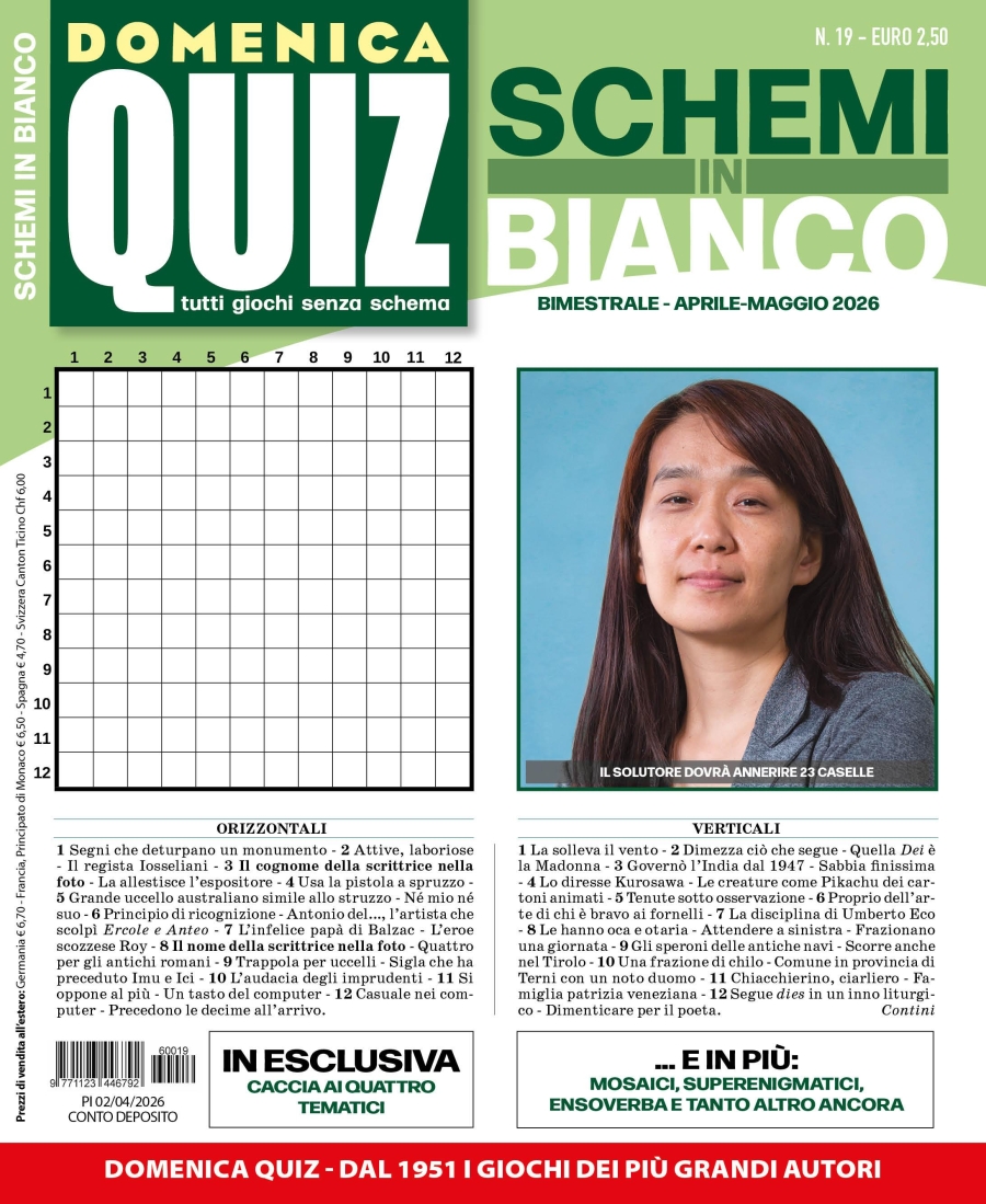 Copertina Schemi in Bianco n.19