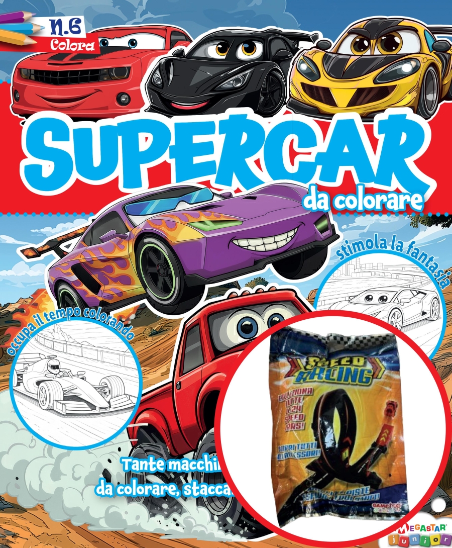 Copertina Supercar da Colorare n.6