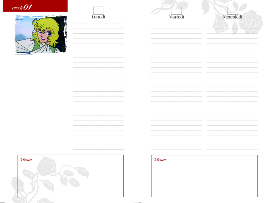 Copertina Agenda Lady Oscar Compiega n.1