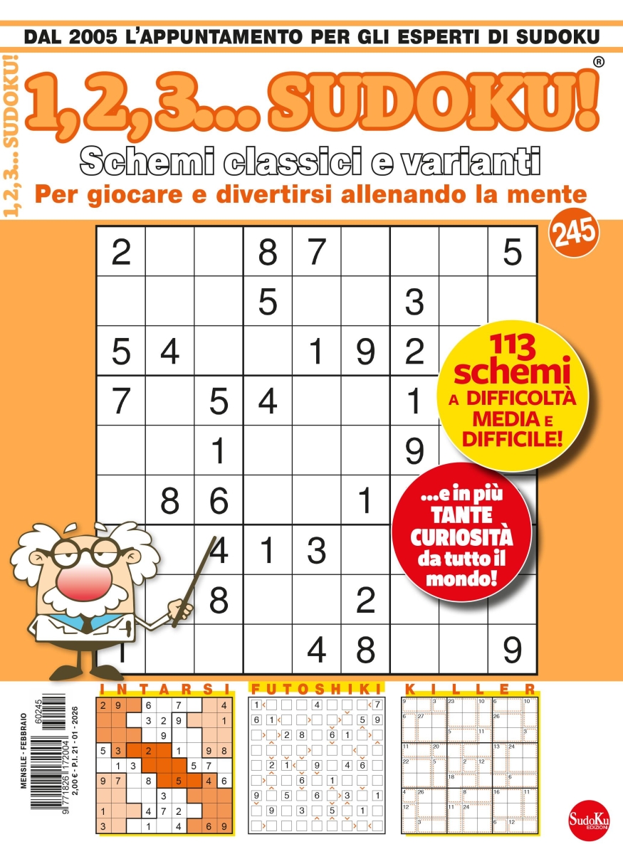 Copertina 1,2,3 Sudoku n.245