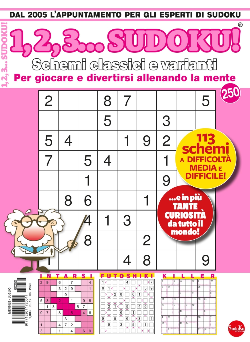Copertina 1,2,3 Sudoku n.250