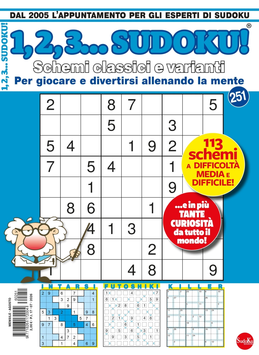 Copertina 1,2,3 Sudoku n.251