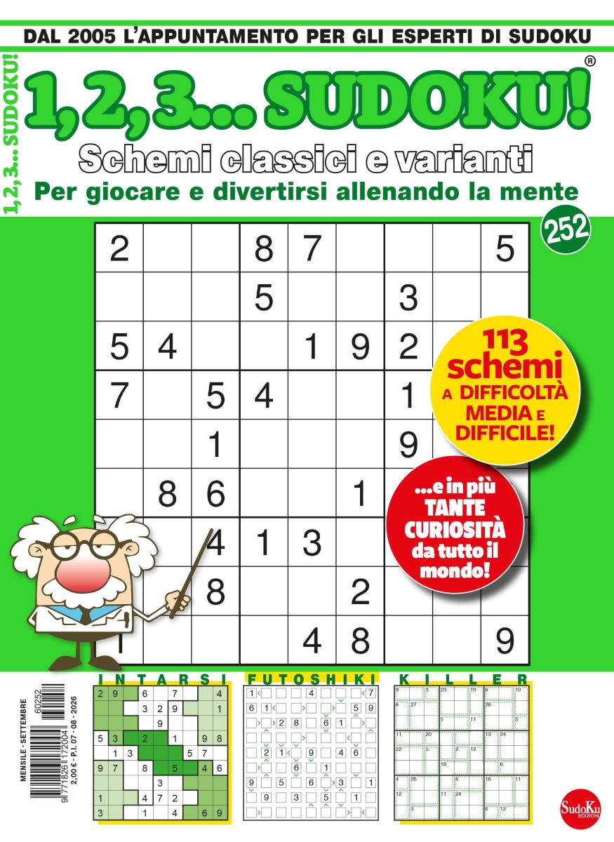 Copertina 1,2,3 Sudoku n.252