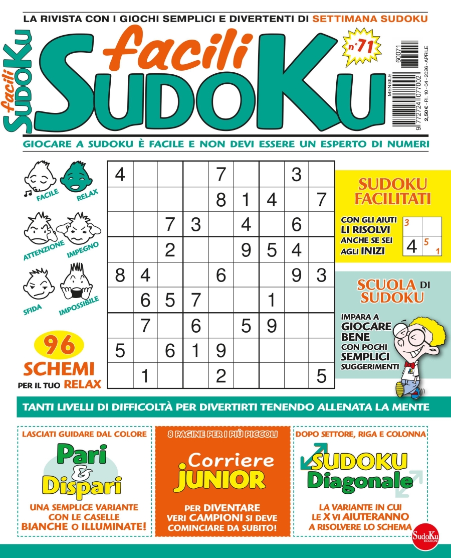 Copertina Facili Sudoku n.71
