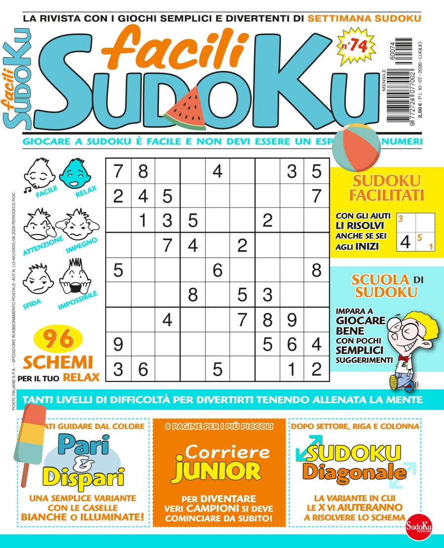 Copertina Facili Sudoku n.74