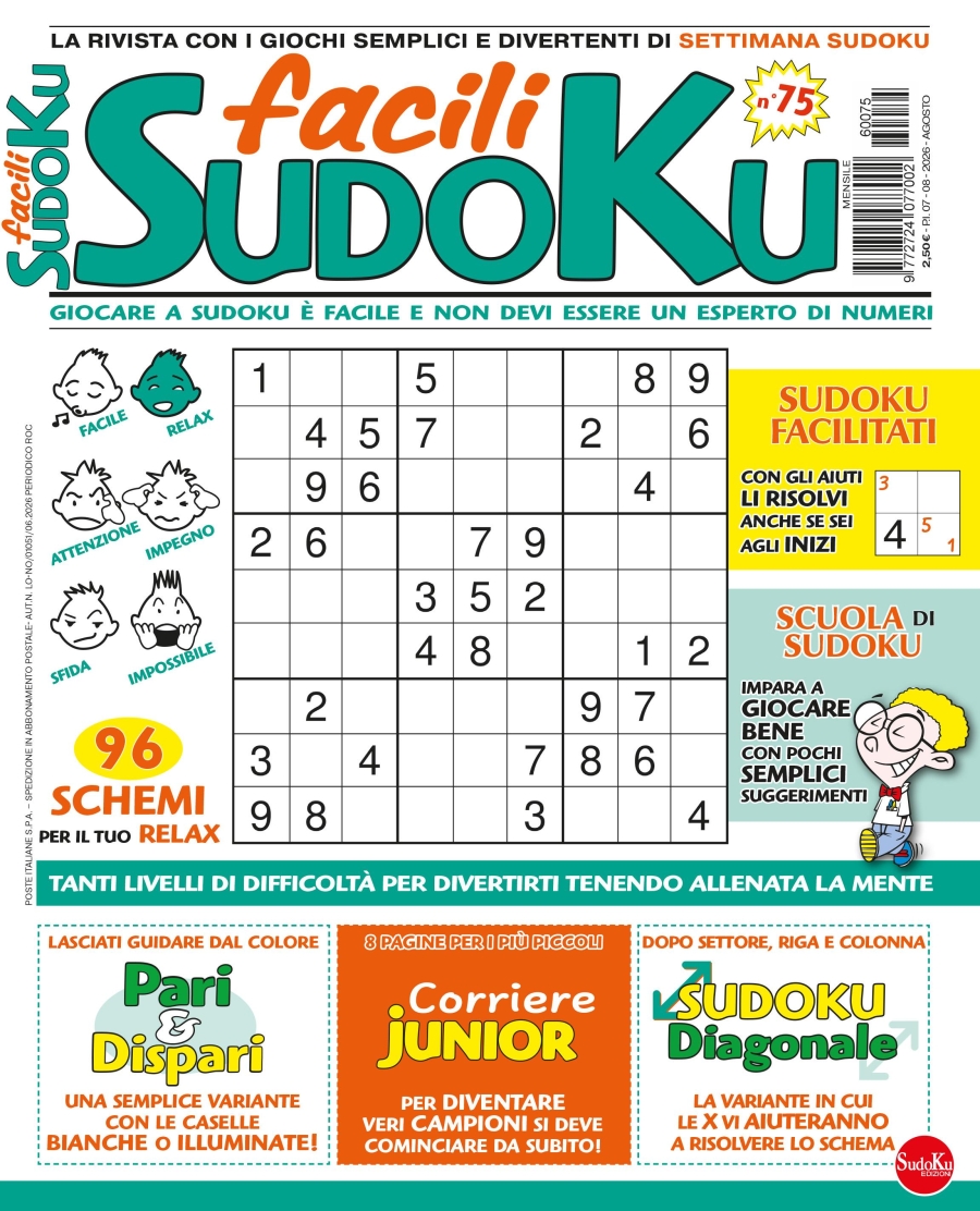 Copertina Facili Sudoku n.75