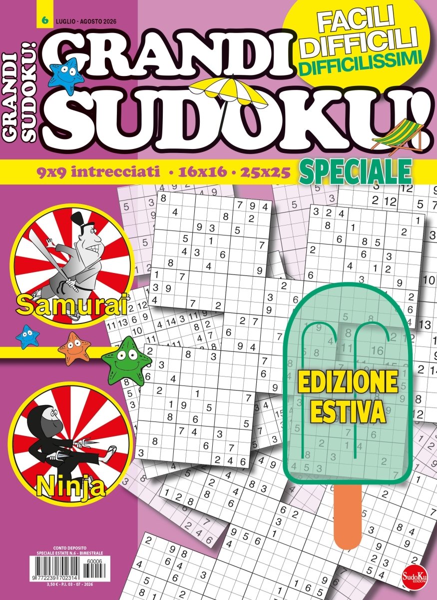 Copertina Grandi Sudoku Speciale Estate n.6