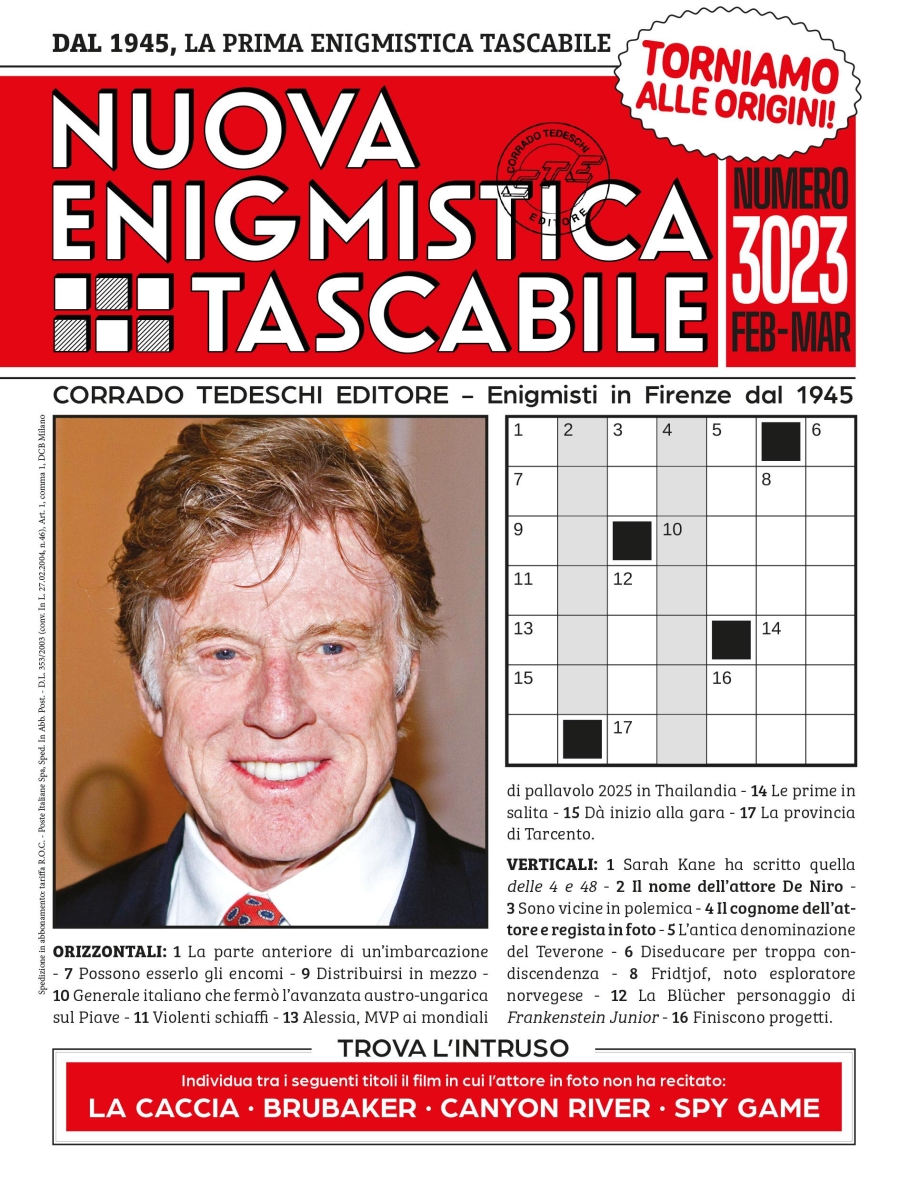 Copertina Nuova Enigmistica Tedeschi n.3023