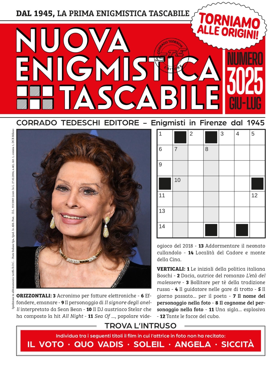 Copertina Nuova Enigmistica Tedeschi n.3025