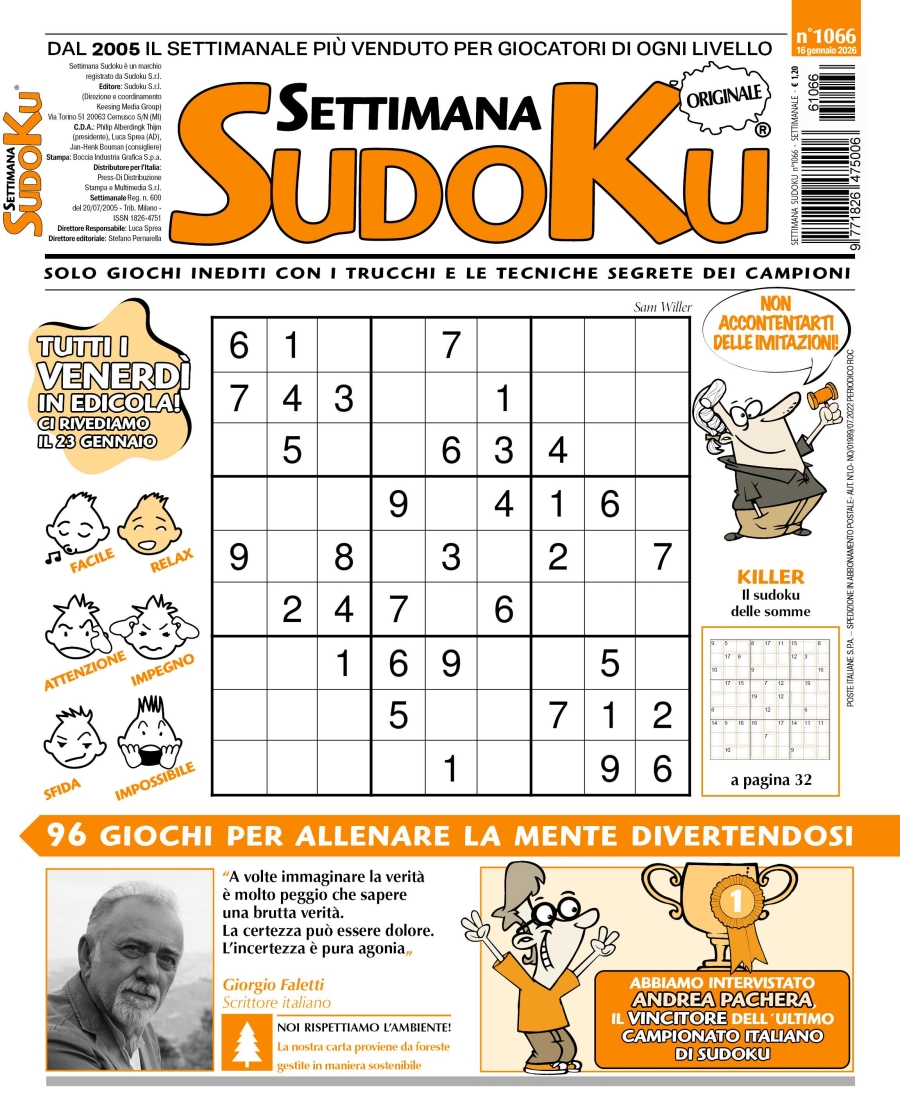 Copertina Settimana Sudoku n.1066