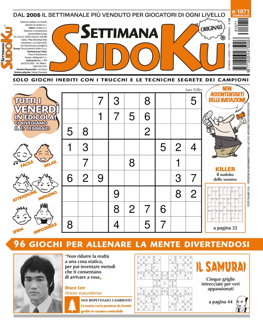 Copertina Settimana Sudoku n.1071