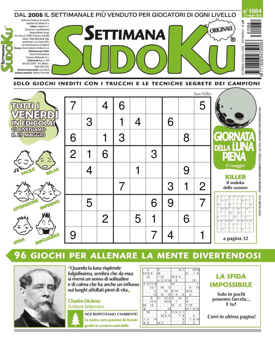 Copertina Settimana Sudoku n.1084