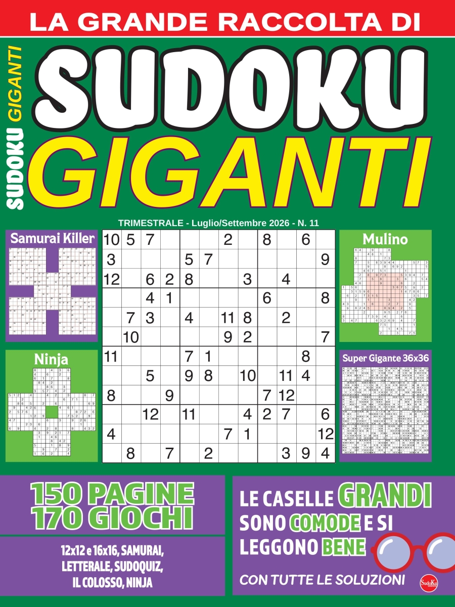 Copertina Sudoku Giganti Raccolta n.11