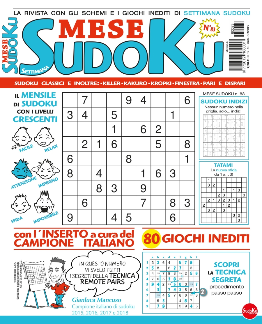 Copertina Settimana Sudoku Mese n.83