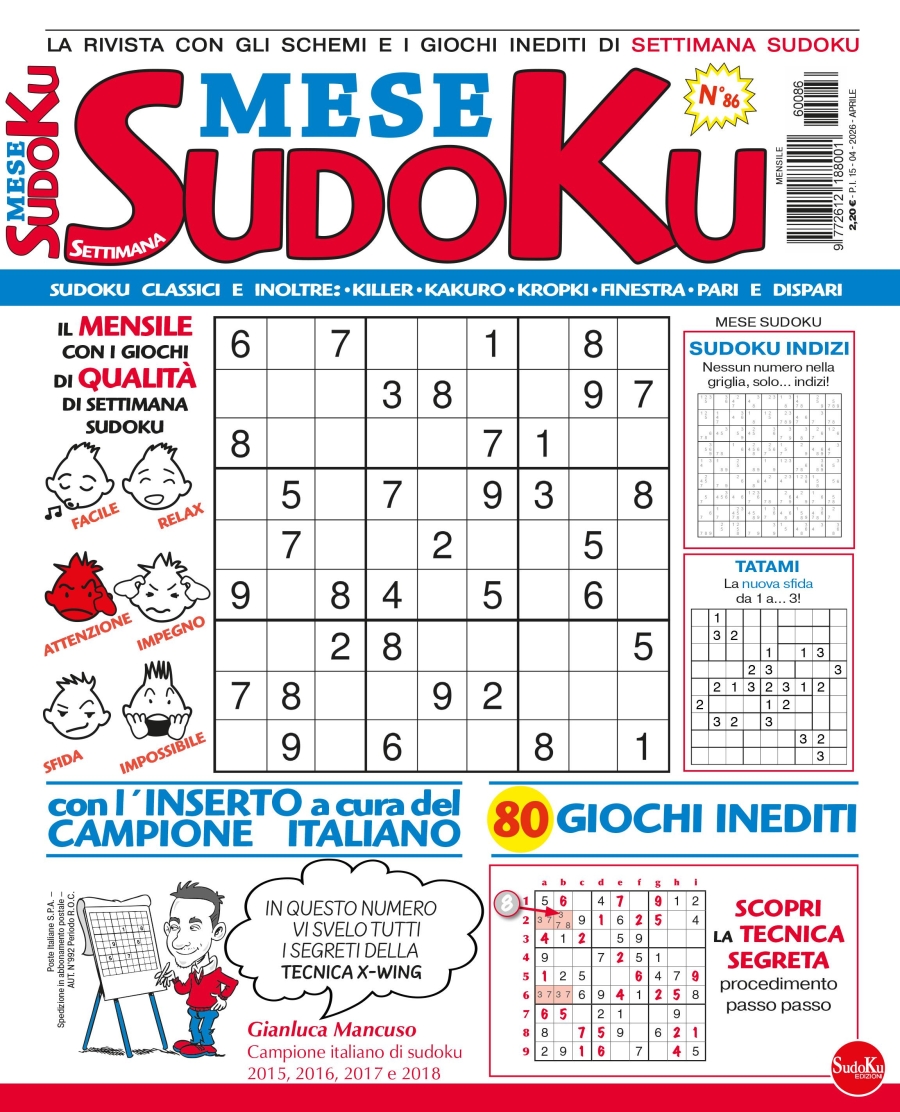 Copertina Settimana Sudoku Mese n.86