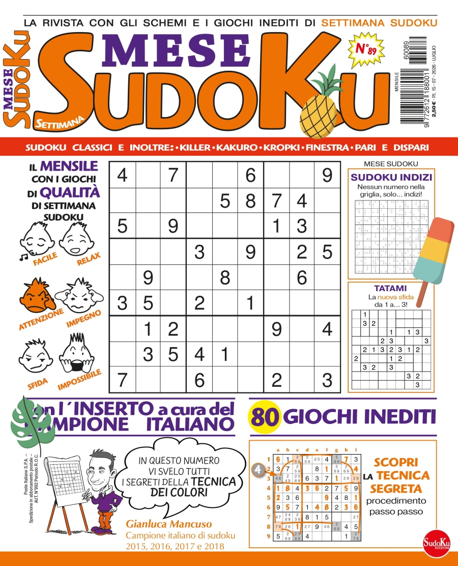 Copertina Settimana Sudoku Mese n.89