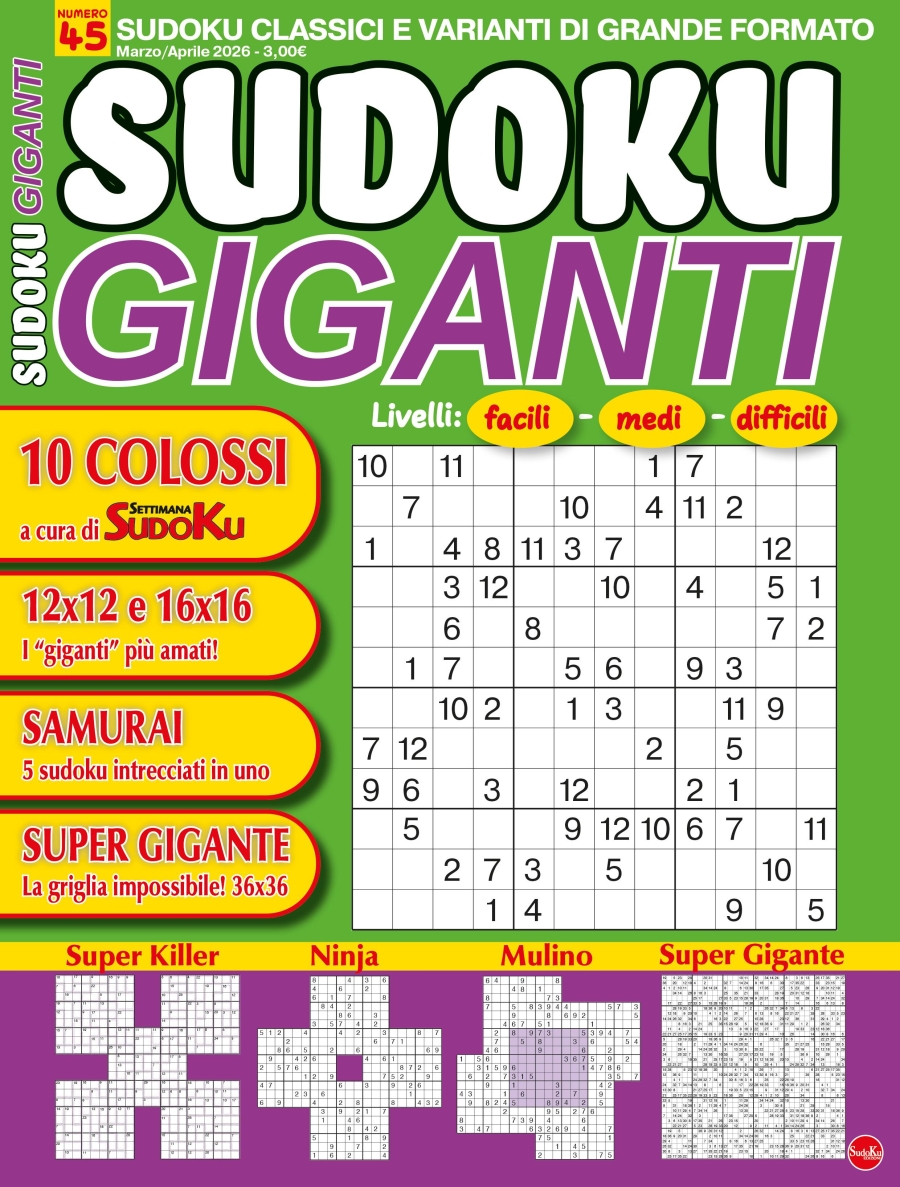 Copertina Sudoku Giganti n.45