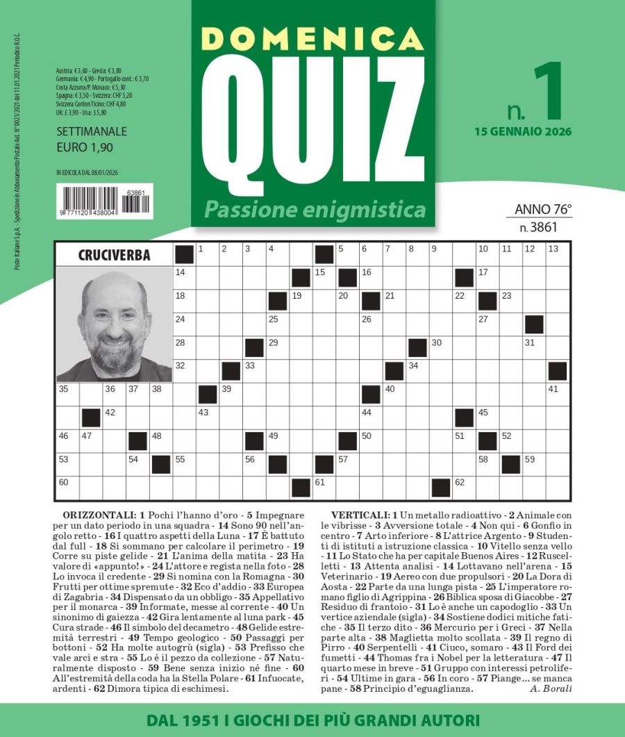 Copertina Domenica Quiz n.3861