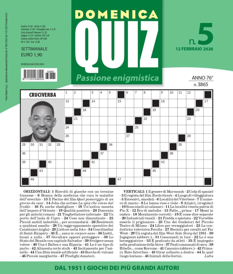 Copertina Domenica Quiz n.3865