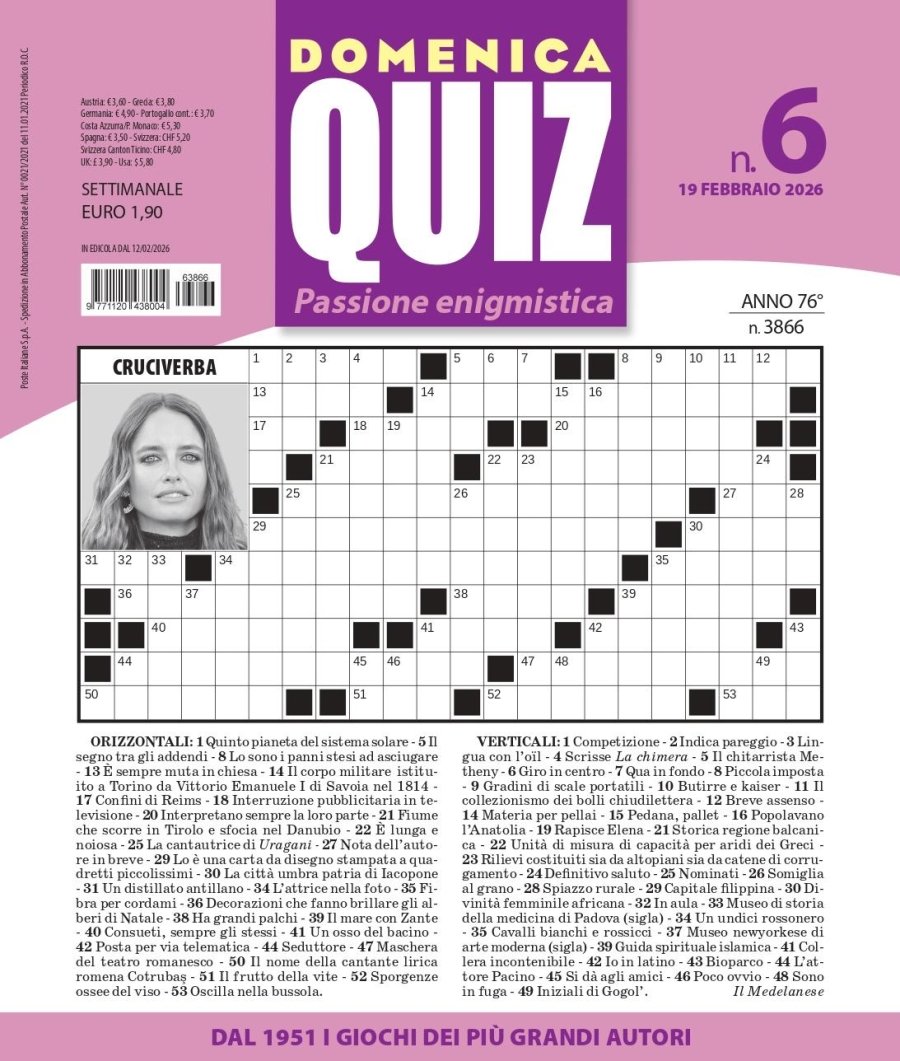 Copertina Domenica Quiz n.3866