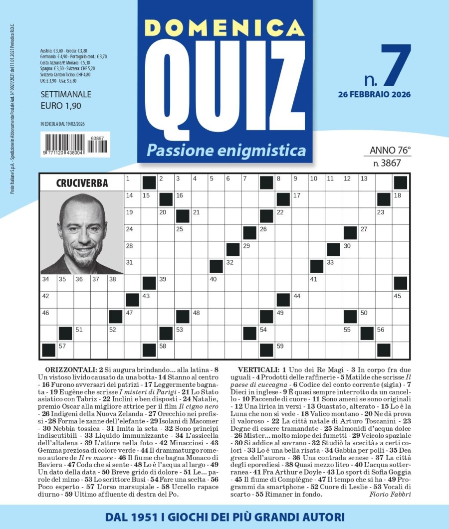 Copertina Domenica Quiz n.3867