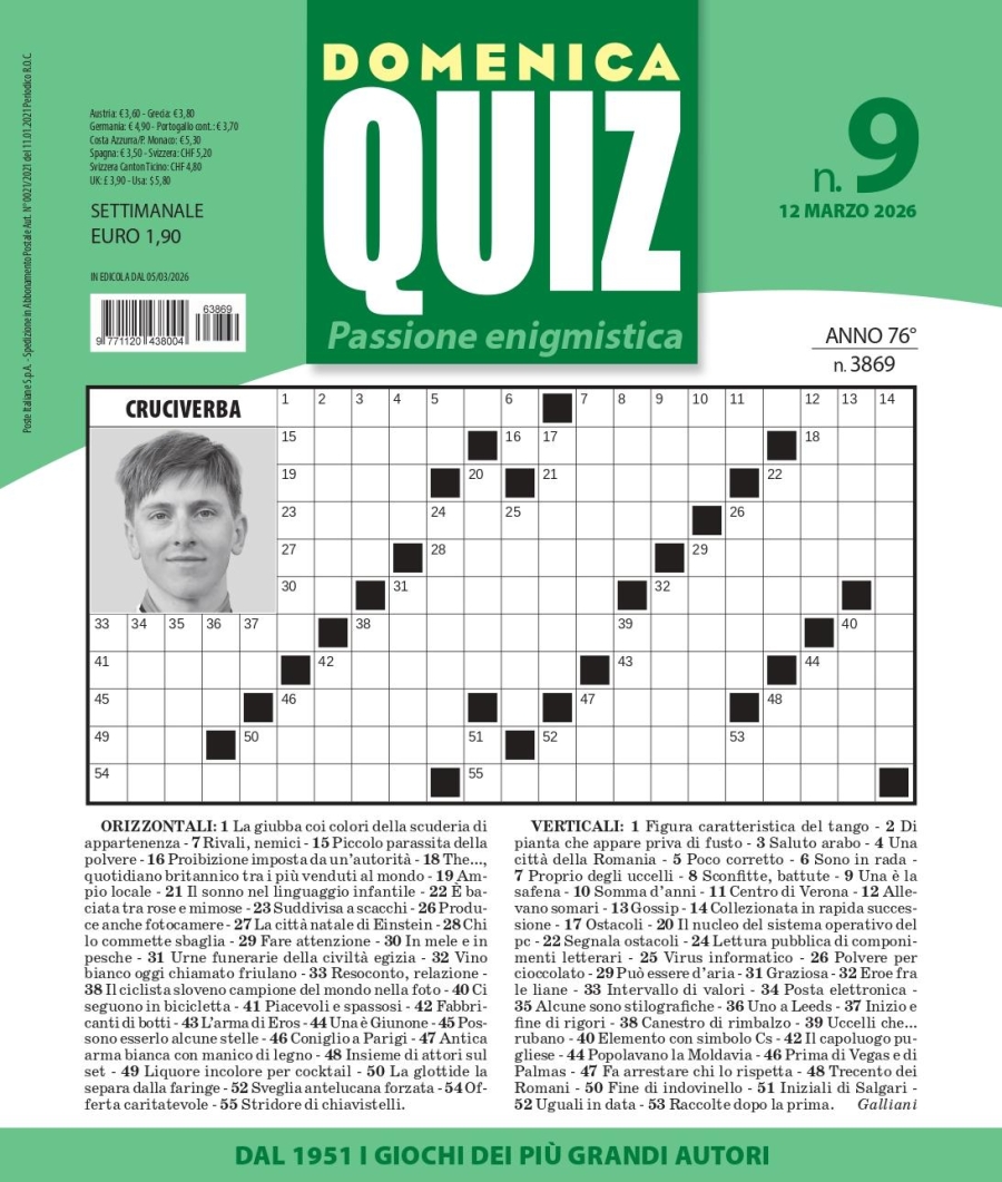 Copertina Domenica Quiz n.3869