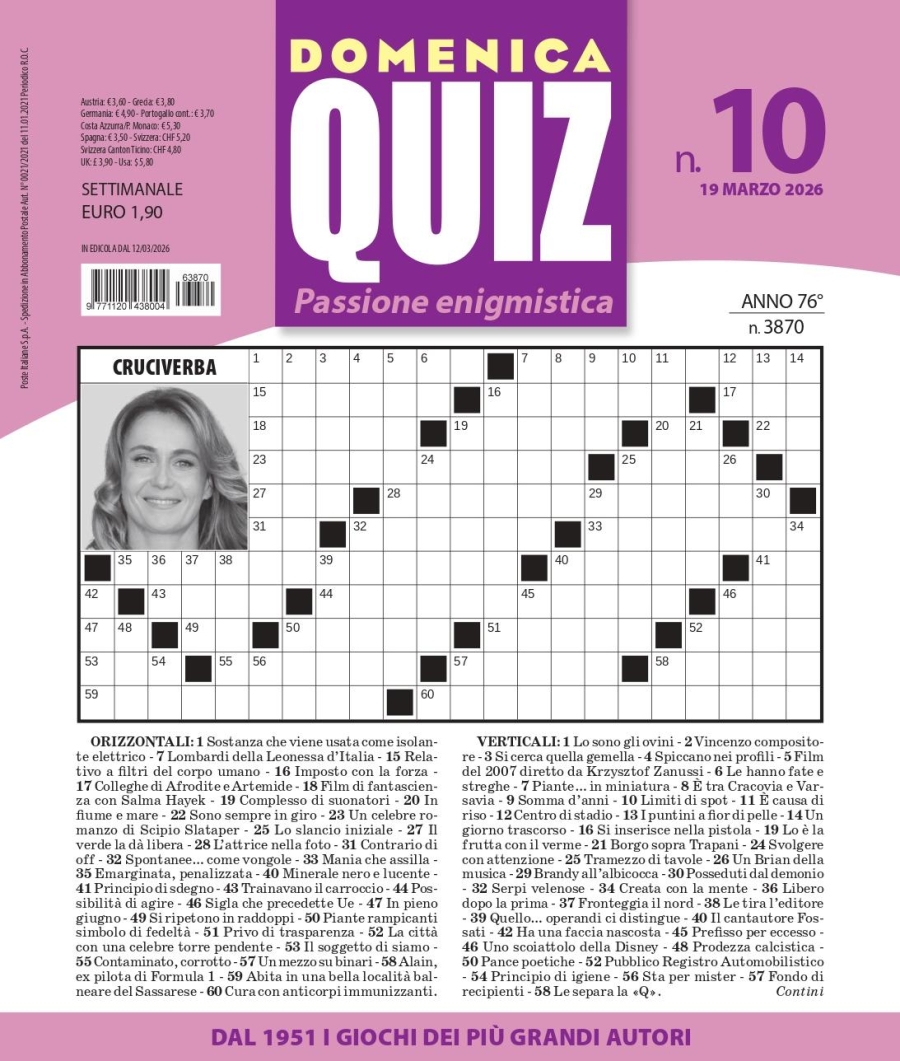 Copertina Domenica Quiz n.3870