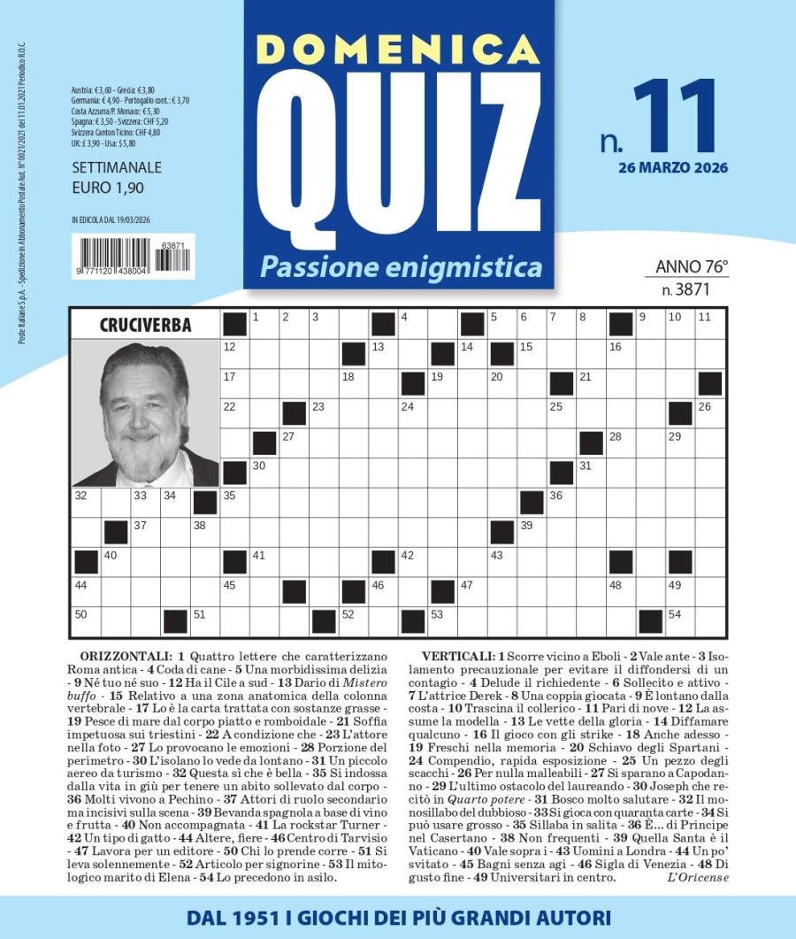 Copertina Domenica Quiz n.3871